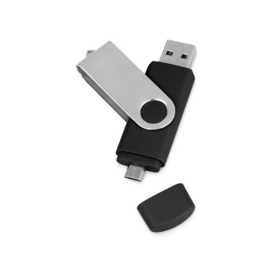 USB/micro USB-флешка на 16 Гб «Квебек OTG», черный