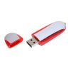 USB 3.0- флешка промо на 32 Гб овальной формы, красный