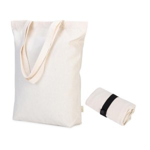 Сумка Fixy из переработанного хлопка с фиксирующей эластичной лентой, натуральный Сумка Fixy из переработанного хлопка с фиксирующей эластичной лентой, натуральный