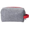 Органайзер для электроники и проводов Felt из RPET-фетра с ручкой, серый с красным