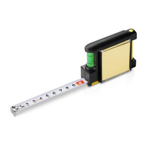 Рулетка на 2 м с уровнем и блоком для записей Nerd Рулетка на 2 м с уровнем и блоком для записей Nerd