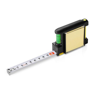 Рулетка на 2 м с уровнем и блоком для записей Nerd