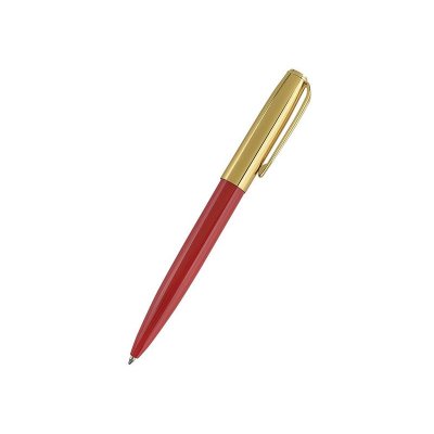 Ручка металлическая шариковая Napoli, красный/золотистый