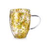 Кружка с двойными стенками с блестками, 360 мл, золотистый