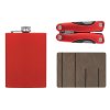 Набор с мультитулом и фляжкой Путешественник 2.0., красный