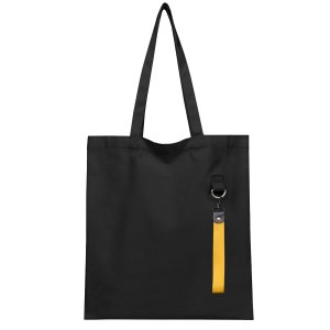 Сумка для покупок LUMISSA 325 г/м² с ремувкой, чёрный/жёлтый