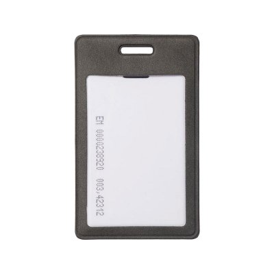 Вертикальный чехол для пропуска из экокожи Alicante, темно-серый