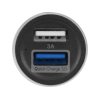 Адаптер автомобильный USB с функцией быстрой зарядки QC 3.0 TraffIQ, черный/серебристый