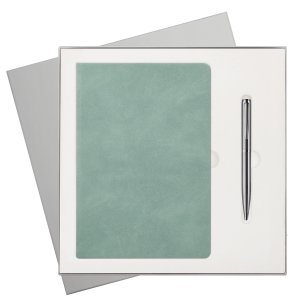 Подарочный набор Stella, бирюзовый (ежедневник, ручка) Подарочный набор Stella, бирюзовый (ежедневник, ручка)