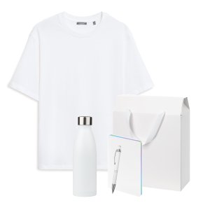 Набор с одеждой RUST (футболка, термобутылка, ежедневник, ручка), черный/белый, XL/2XL Набор с одеждой RUST (футболка, термобутылка, ежедневник, ручка), черный/белый, XL/2XL