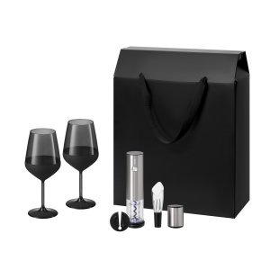 Подарочный набор Black Edition, Vintaro (2 бокала + набор для вина)