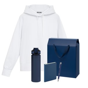 Набор с одеждой ALEX (худи, бутылка, ежедневник, ручка), синий, S Набор с одеждой ALEX (худи, бутылка, ежедневник, ручка), синий, S