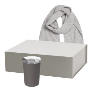 Подарочный набор Strada, Forges, серый (термокружка, шарф) Подарочный набор Strada, Forges, серый (термокружка, шарф)