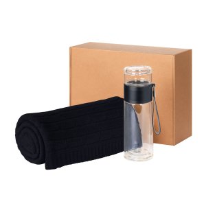 Подарочный набор Terso, Fado, синий (плед, термобутылка) Подарочный набор Terso, Fado, синий (плед, термобутылка)