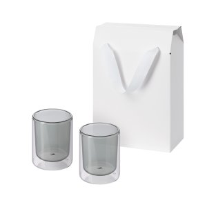 Подарочный набор 2 cтеклянных стакана Marlo в коробке-пакете