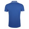 Рубашка поло мужская Pasadena Men 200 с контрастной отделкой, ярко-синяя с белым
