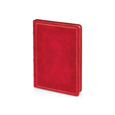Ежедневник недатированный А5 Royal, красный с бронзовым срезом