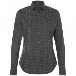 Рубашка женская Becker Women, темно-серая с белым Рубашка женская Becker Women, темно-серая с белым
