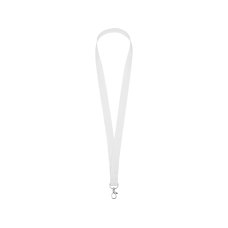 Ланъярд из RPET с карабином, белый