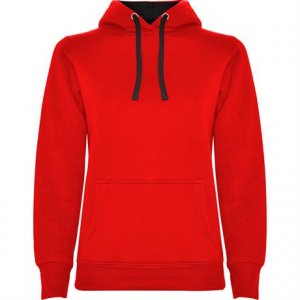 Толстовка URBAN WOMAN женская, КРАСНЫЙ/ЧЕРНЫЙ XL