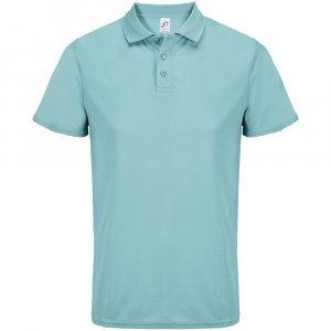 Рубашка поло унисекс Pitcher, голубая (морская волна)