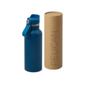 Вакуумная термобутылка Pelican, 500 мл, синий индиго