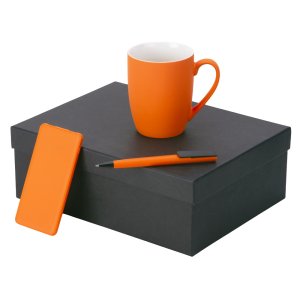 Подарочный набор c кружкой, пластиковой ручкой и повербанком С1, 5000 mAh, оранжевый Подарочный набор c кружкой, пластиковой ручкой и повербанком С1, 5000 mAh, оранжевый