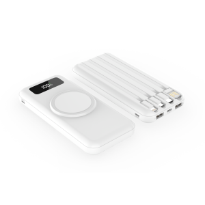 Внешний аккумулятор Authority с беспроводной зарядкой, 10000 Mah, белый