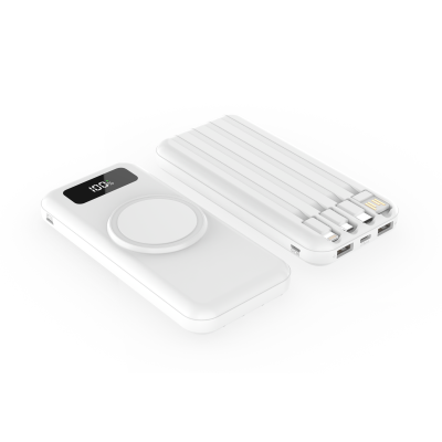 Внешний аккумулятор Authority с беспроводной зарядкой, 10000 Mah, белый