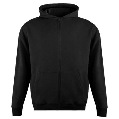 Толстовка унисекс Oversize Zip с капюшоном сэндвич 320, 100, Чёрный