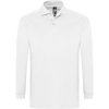 Рубашка поло мужская с длинным рукавом Winter II 210 белая Рубашка поло мужская с длинным рукавом Winter II 210 белая