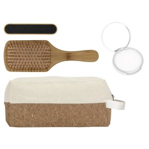 Подарочный набор с пилкой, бальзамом и расческой, белый Подарочный набор с пилкой, бальзамом и расческой, белый