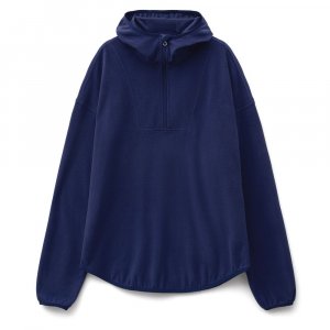 Анорак флисовый унисекс Fliska, темно-синий Анорак флисовый унисекс Fliska, темно-синий