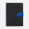 Ежедневник Boom, недатированный, черный с ярко-синий