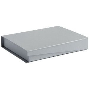 Коробка Duo под ежедневник и ручку, серебристая Коробка Duo под ежедневник и ручку, серебристая