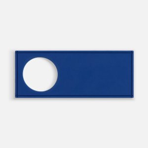 Лейбл из ПВХ с вырезом «Круг», синий