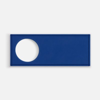 Лейбл из ПВХ с вырезом «Круг», синий