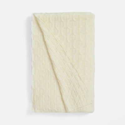 Плед Braidera, белый (молочный)