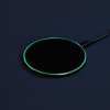 Беспроводное зарядное устройство с подсветкой Lightcore, черное