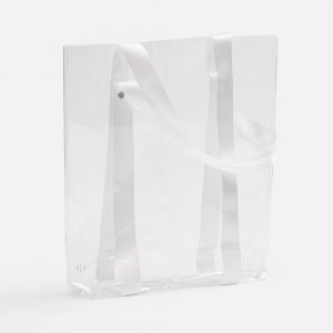 Шопер Clear Fest, ver.2, прозрачный с белыми ручками Шопер Clear Fest, ver.2, прозрачный с белыми ручками