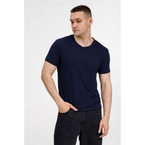 Футболка унисекс Senti, темно-синяя Футболка унисекс Senti, темно-синяя