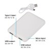 Зарядное устройство "Compact", 5000 mAh, белый, цвет белый
