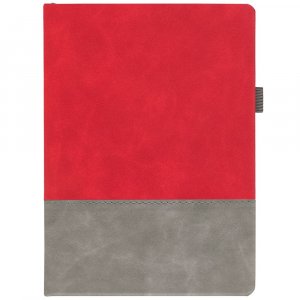 Ежедневник Horizon, недатированный, серый с красным