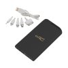 Зарядное устройство "Theta" с фонариком, 4000 mAh, покрытие soft touch, цвет черный с золотом