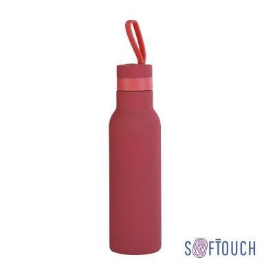 Бутылка для воды "Фитнес" 700 мл, покрытие soft touch, цвет красный