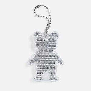 Пешеходный светоотражатель с цепочкой «Мишка», белый Пешеходный светоотражатель с цепочкой «Мишка», белый