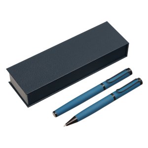 Подарочный набор из 2-х ручек Black Lama soft-touch, темно-синий Подарочный набор из 2-х ручек Black Lama soft-touch, темно-синий
