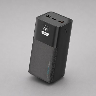 Внешний АКБ NRG Turbo V4 50000 мА-ч, дисплей, черный, Deppa