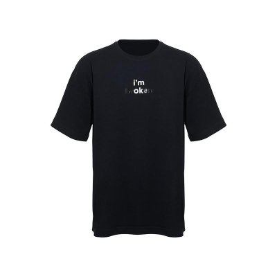 Футболка оверсайз Vienna унисекс , черный с нанесением Трафарет Скульптура 2 цвета