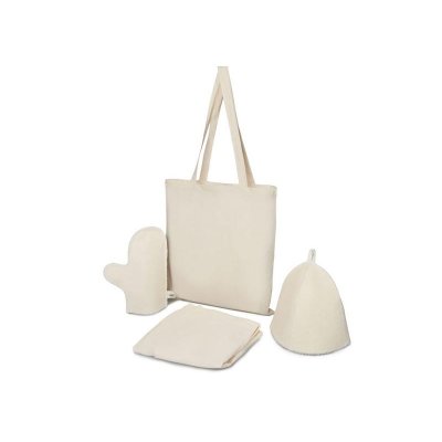 Банный набор с килтом Healing Light, мужской, белый